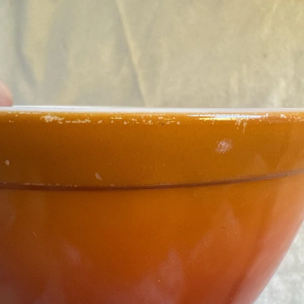 1970s PYREX Flameglo Nesting Mixing Bowls Set # 401, 402 Red-Orange Ombre 1.5 Qt